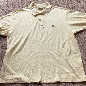 Lacoste pale yellow Polo Shirt Classic Style fits XL